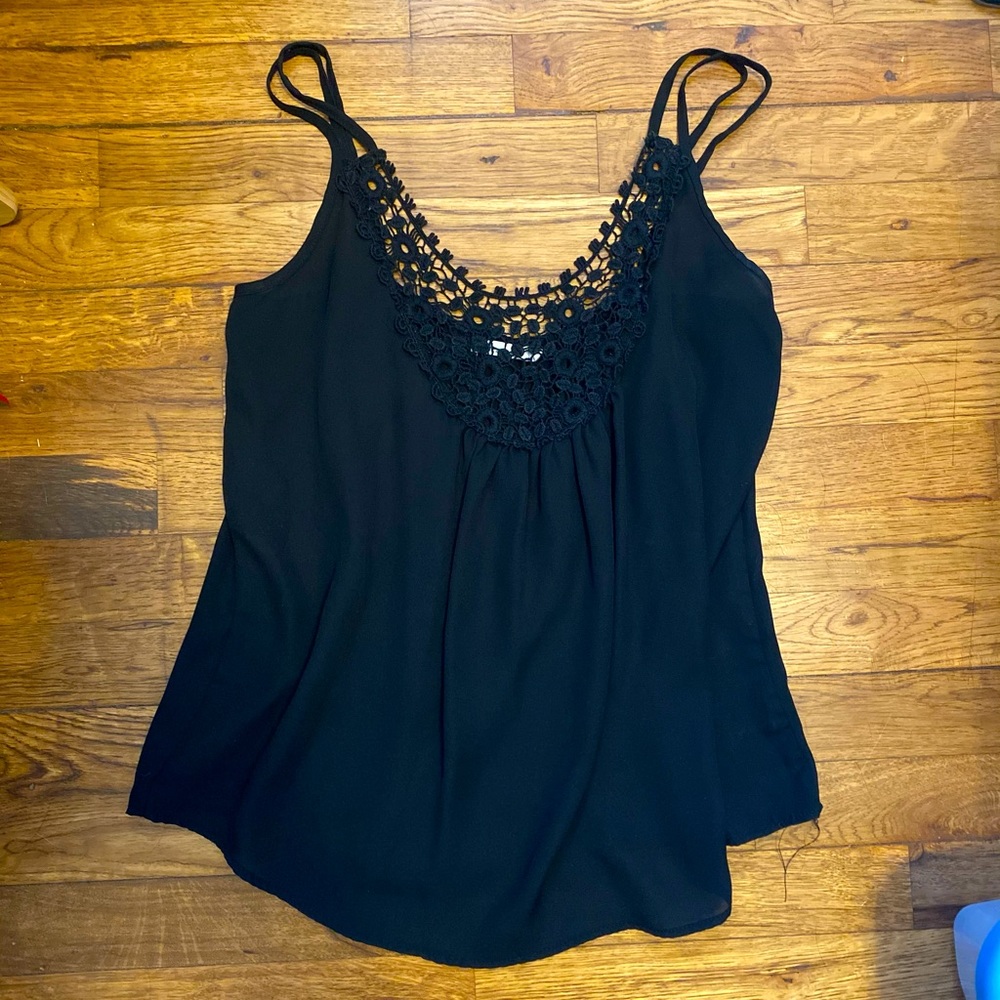 Black Double Strap Tank Top